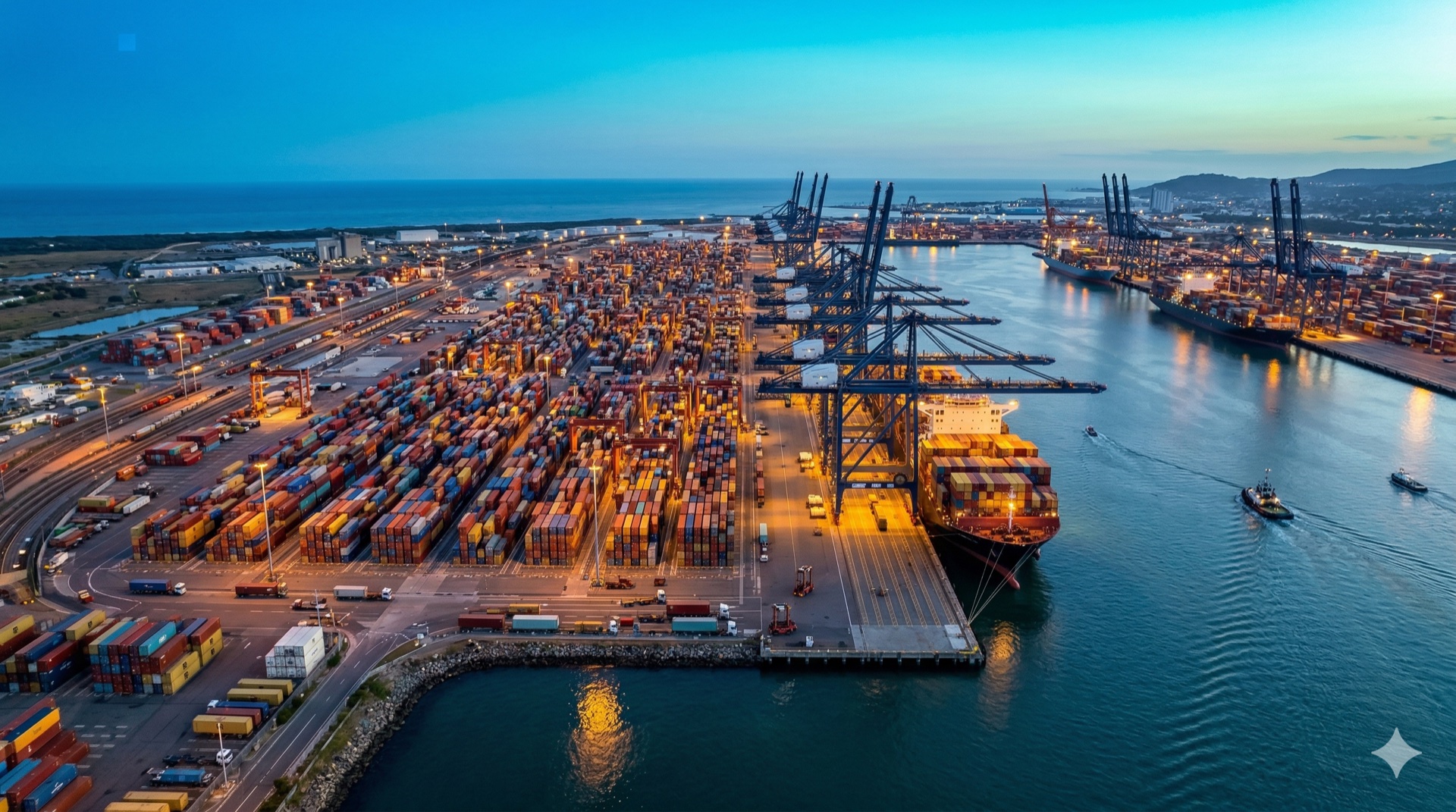 Container loaded at port