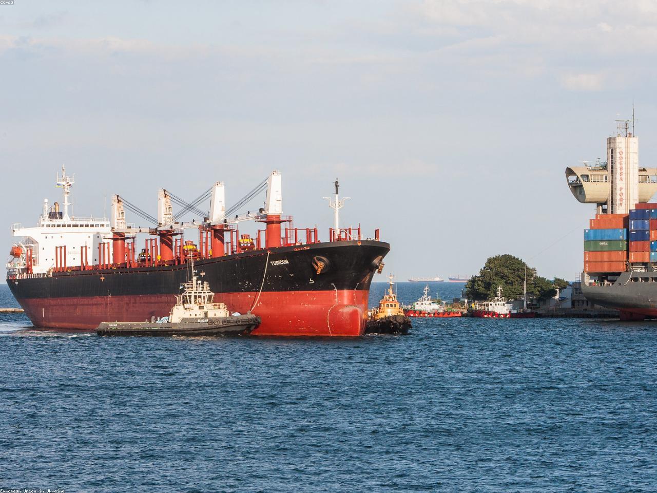 Port operations — ships and cranes